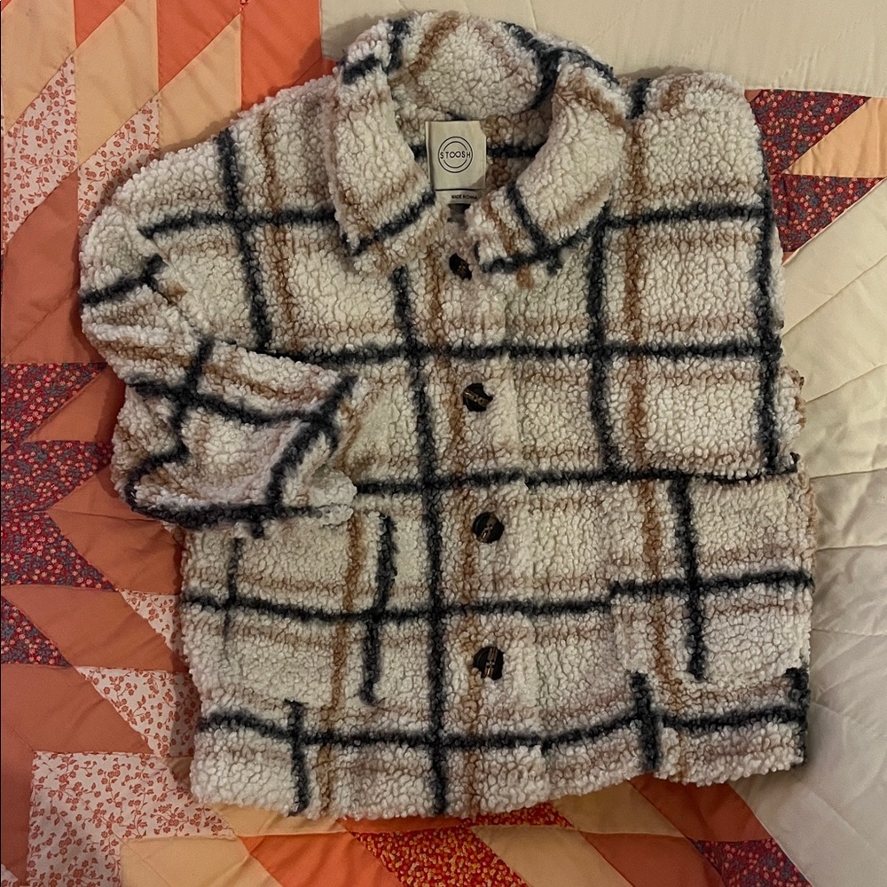 Stoosh Plaid Teddy Jacket
